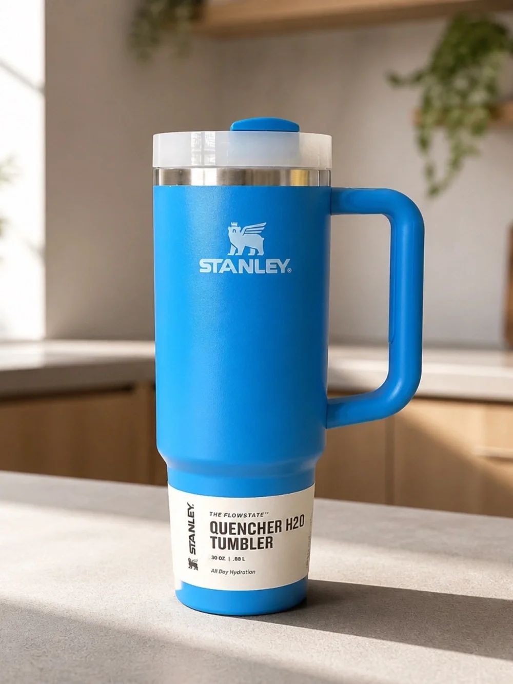 NWT Stanley Adventure  Blue H2.0 Quencher Tumbler 30oz  Cup Holder